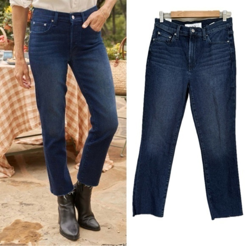 Frank & Eileen NWOT Everyday Cork Rinse Blue Cropped Raw Jeans 27
